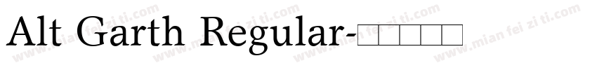 Alt Garth Regular字体转换